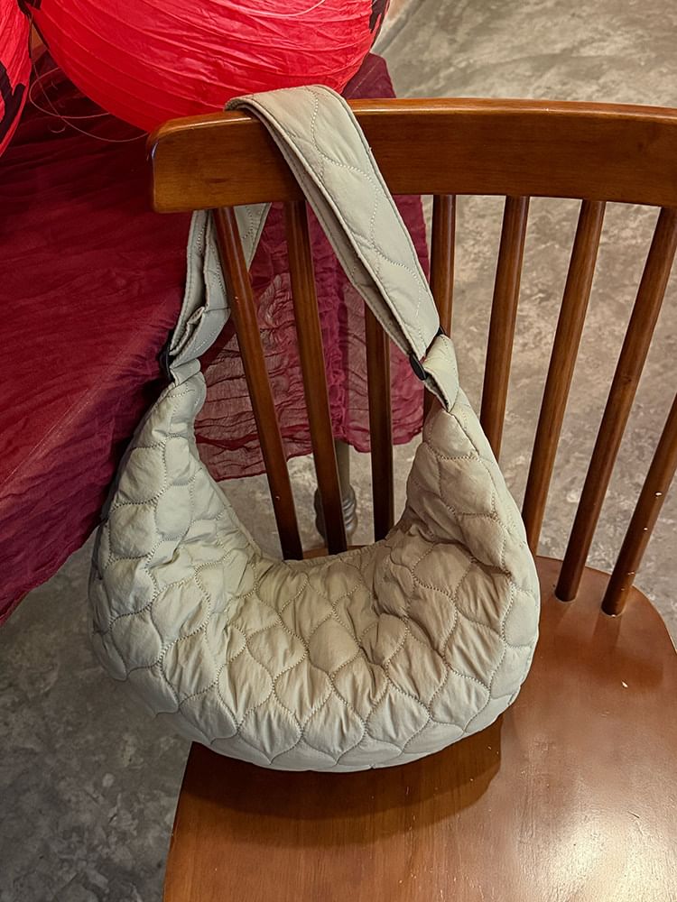 Quilted Fabric Hobo Shoulder Bag
