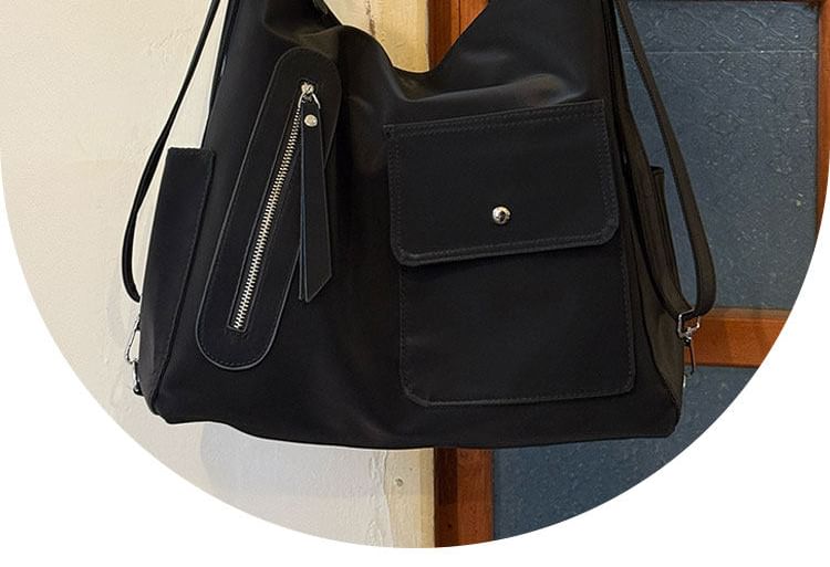 Pocket Nylon Shoulder Bag