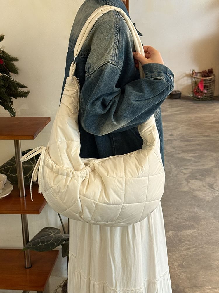 Quilted Fabric Shoulder Bag