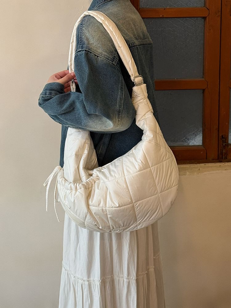 Quilted Fabric Shoulder Bag