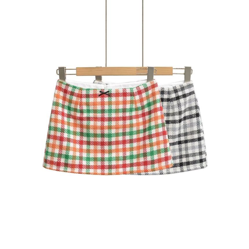 Plaid Mini Skirt - Low Waist
