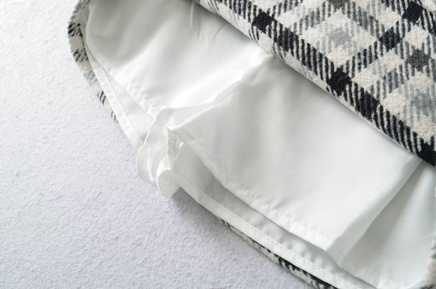 Plaid Mini Skirt - Low Waist