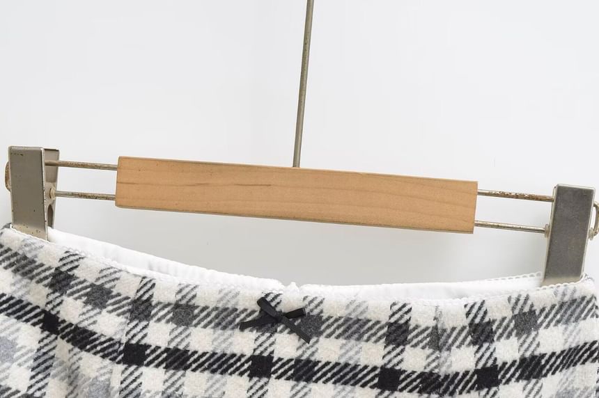 Plaid Mini Skirt - Low Waist