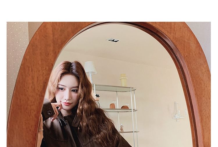 Belted Zip-Up Jacket & A-Line Cargo Skirt Set