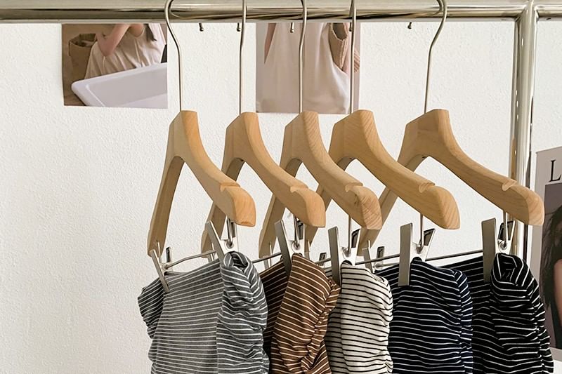 Striped Off-Shoulder Top with Ruched Cropped Silhouette