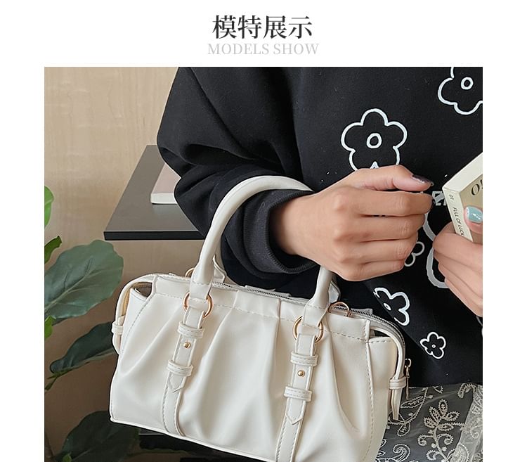 Ruched Top Handle Crossbody Bag