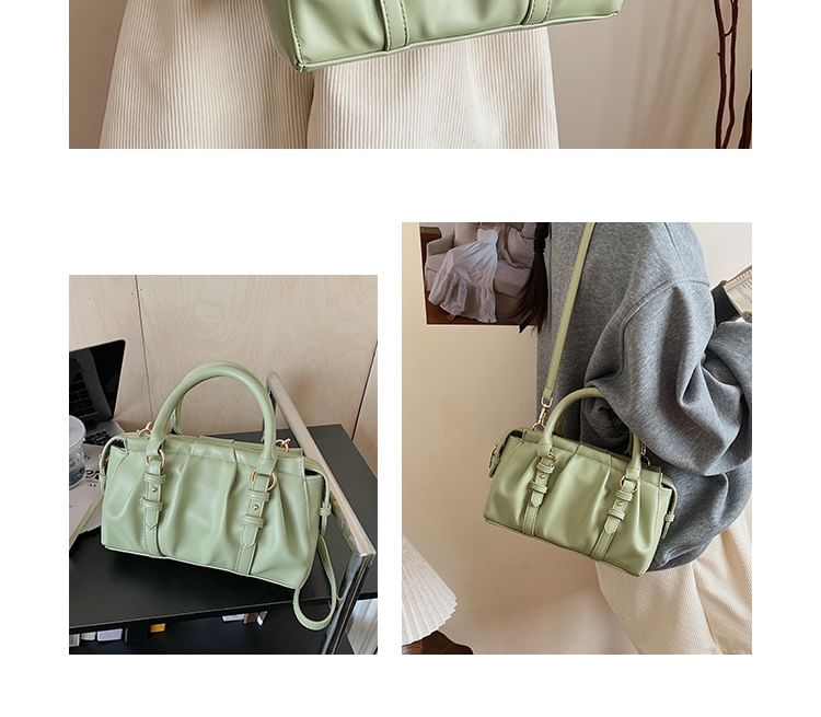 Ruched Top Handle Crossbody Bag