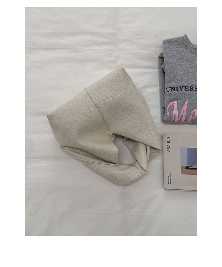 Twisted Faux Leather Handbag
