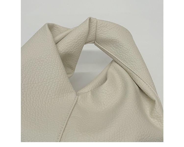 Twisted Faux Leather Handbag