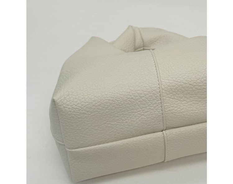 Twisted Faux Leather Handbag