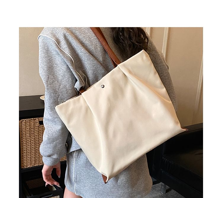 Contrast Strap Tote Bag / Crossbody Bag