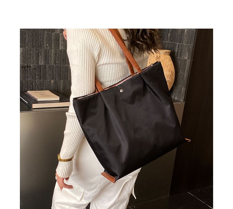 Contrast Strap Tote Bag / Crossbody Bag