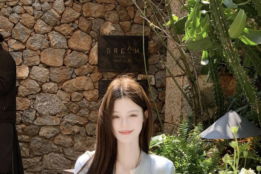 Plain Lace Trim Button Up Cardigan / Spaghetti Strap Scoop Neck Tiered Camisole Top