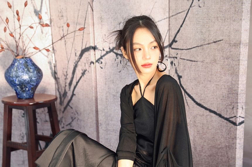 Asymmetrical Midi A-Line Skirt - Altfashion Shop