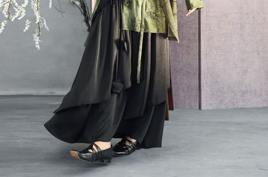 Asymmetrical Midi A-Line Skirt - Altfashion Shop
