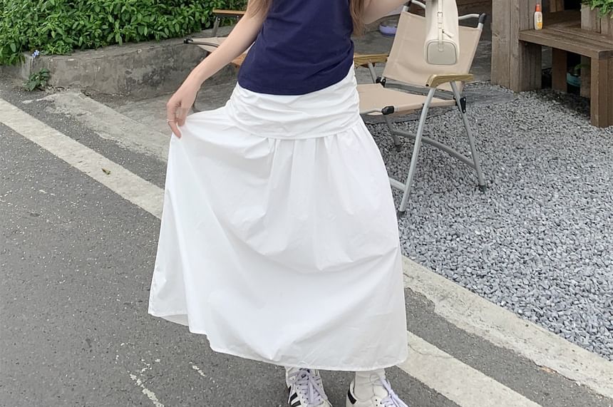 Crewneck Top & Maxi A-Line Skirt Set - Altfashion Shop