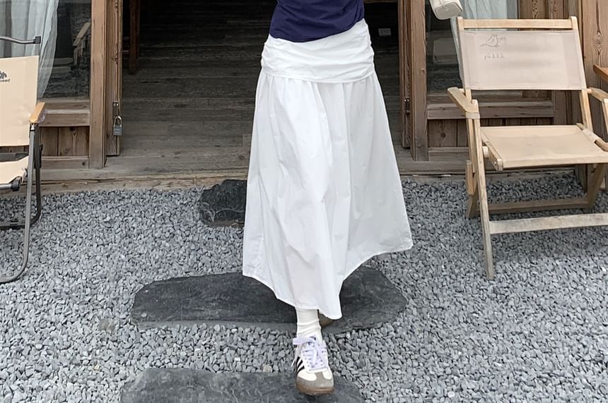 Crewneck Top & Maxi A-Line Skirt Set - Altfashion Shop