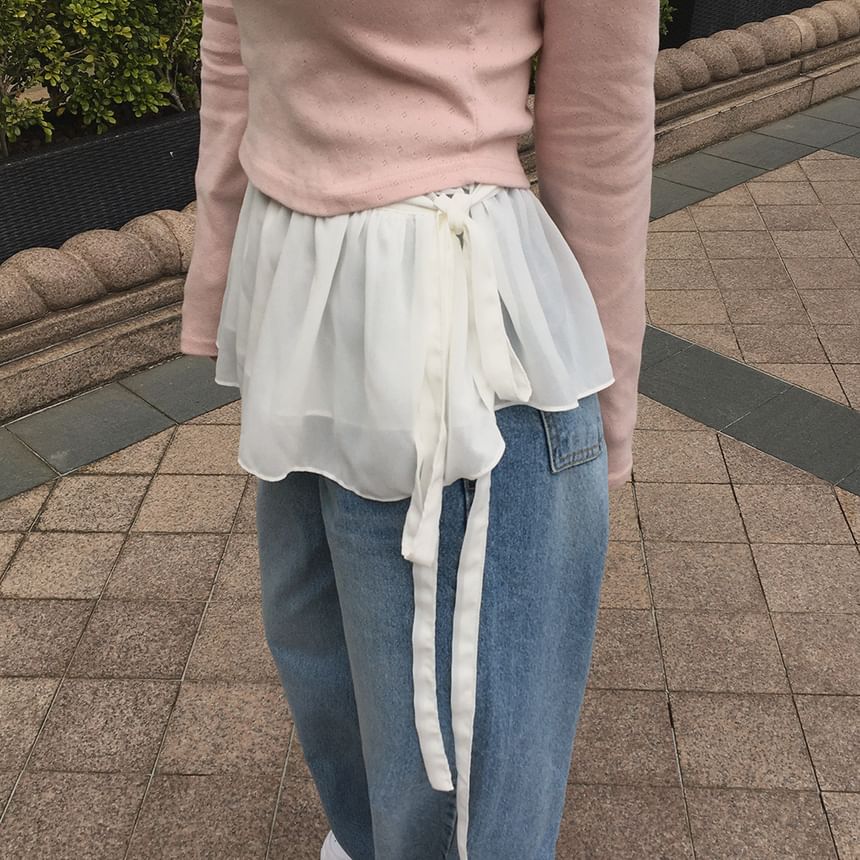 Wrap Mini Skirt with Tie Detail - Altfashion Shop