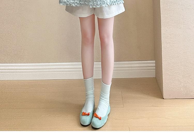 Maternity Short-Sleeve Solid Blouse & Shorts Set