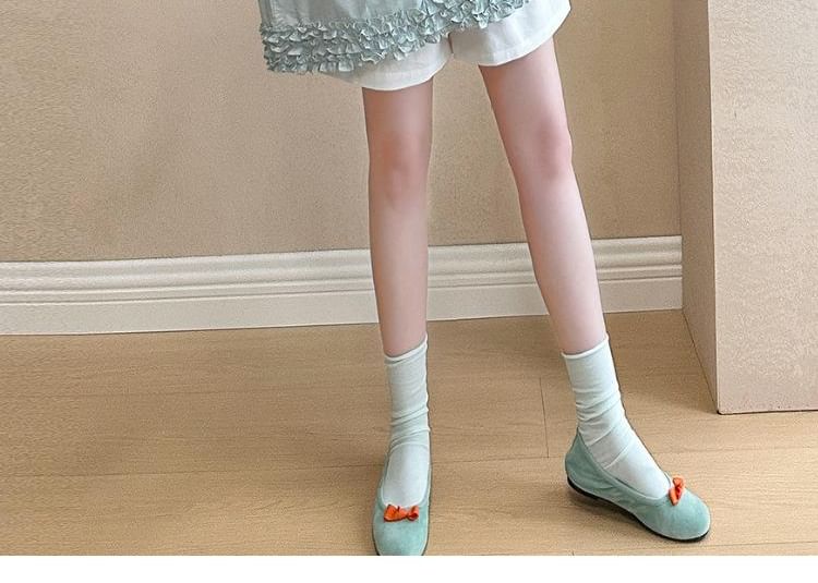 Maternity Short-Sleeve Solid Blouse & Shorts Set