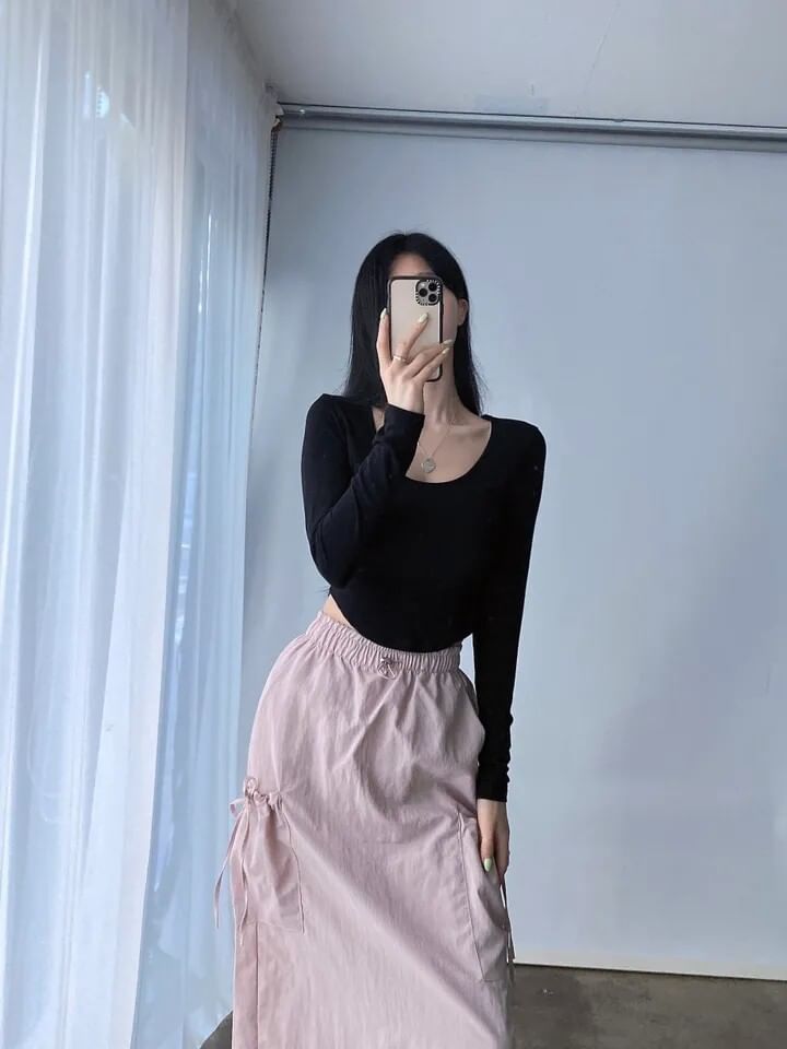 Solid Maxi Skirt - Altfashion Shop