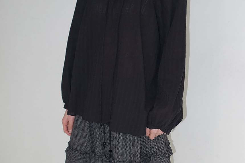 Solid Midi Tiered Skirt - Altfashion Shop