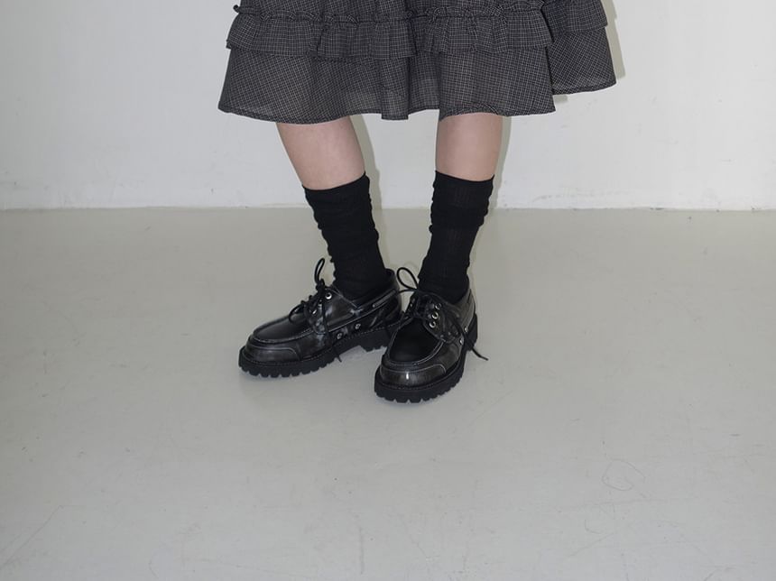Solid Midi Tiered Skirt - Altfashion Shop