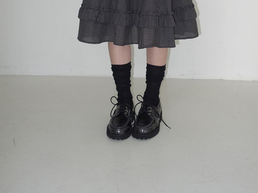 Solid Midi Tiered Skirt - Altfashion Shop