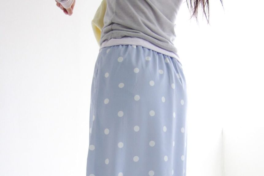 Polka Dot Midi Skirt - Altfashion Shop