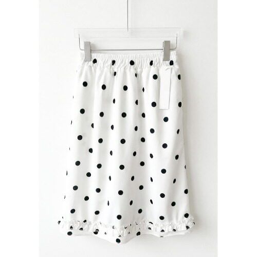 Polka Dot Midi Skirt - Altfashion Shop