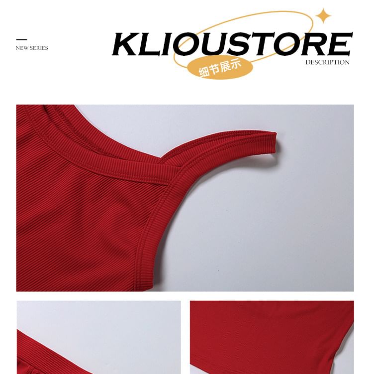 Set: Plain Camisole Blouse + Mid Rise Undershorts
