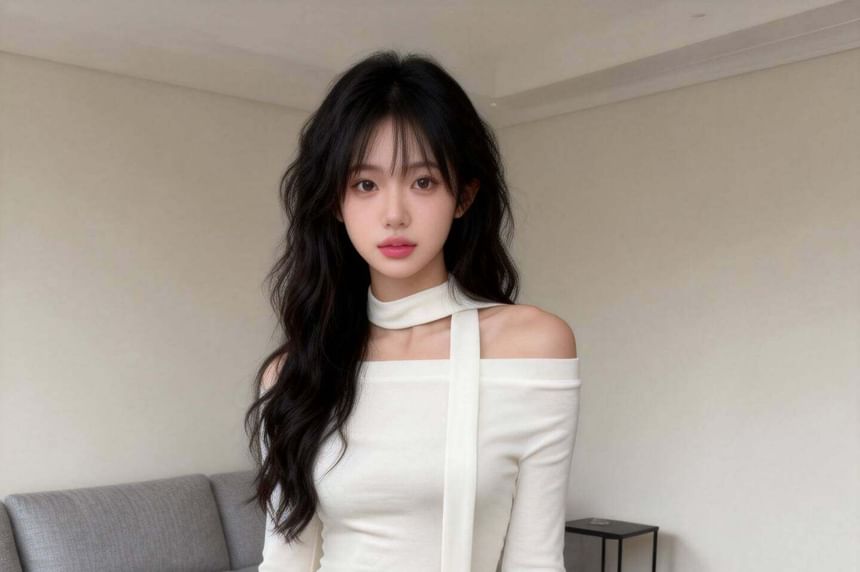 Long-Sleeve Off-Shoulder Solid Slim Fit Cropped Top & Skinny Scarf Set