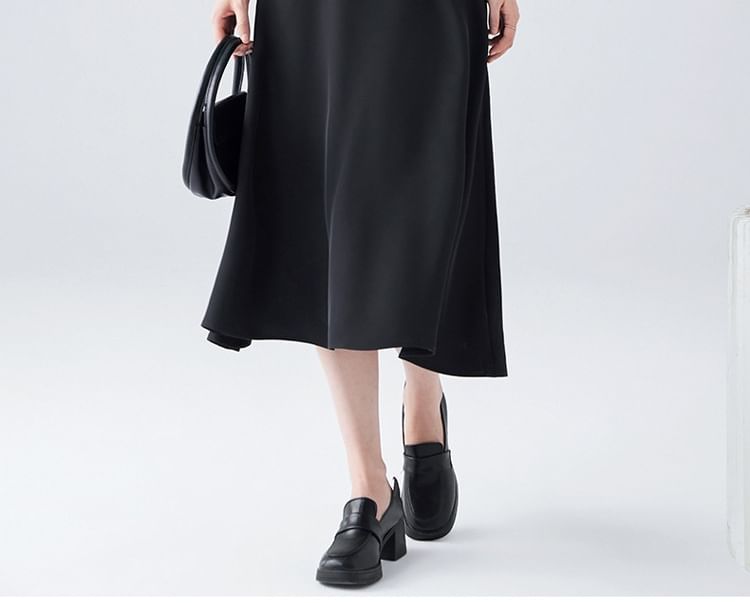 Short Sleeve Blazer / Midi A-Line Skirt Set - Altfashion Shop
