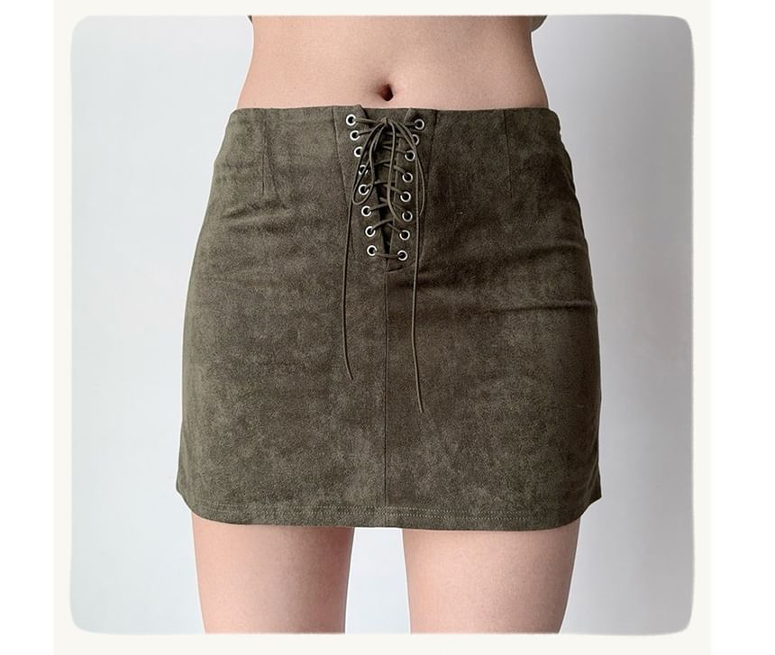 Washed Mini Pencil Skirt - Altfashion Shop
