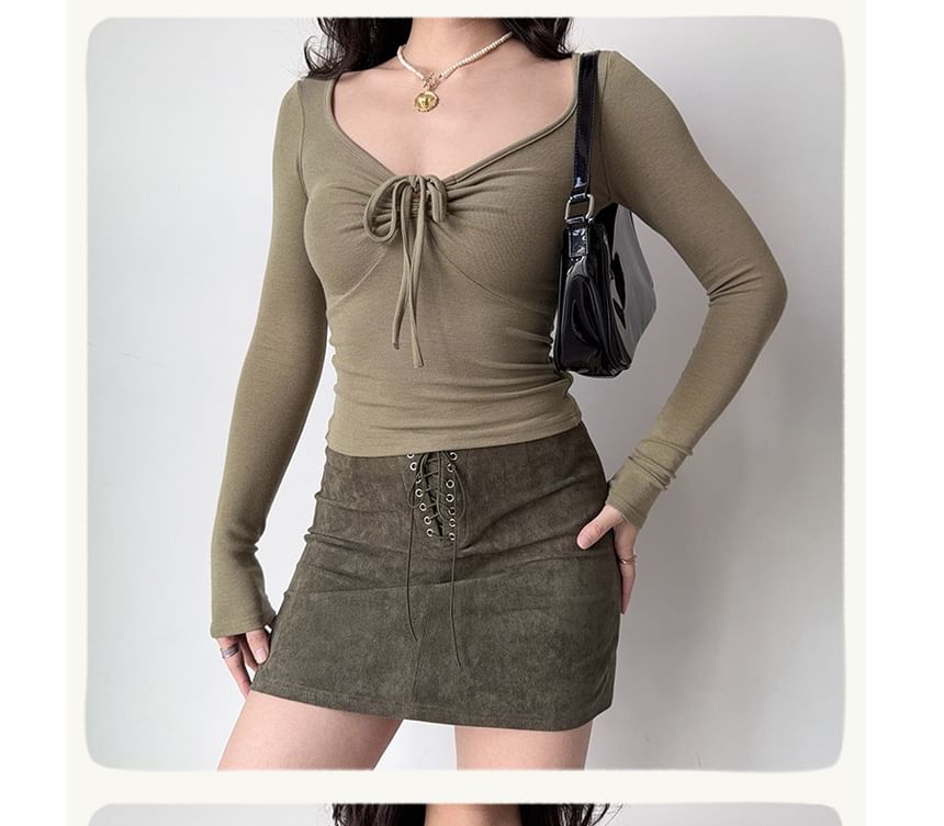 Washed Mini Pencil Skirt - Altfashion Shop
