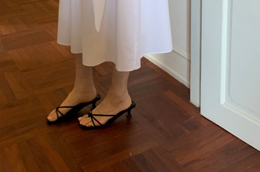 Ruched Midi A-Line Skirt - Altfashion Shop