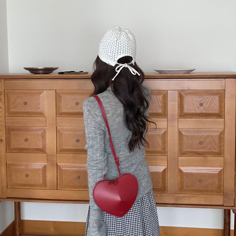 V-Neck Button-Up Plain Slit Cardigan