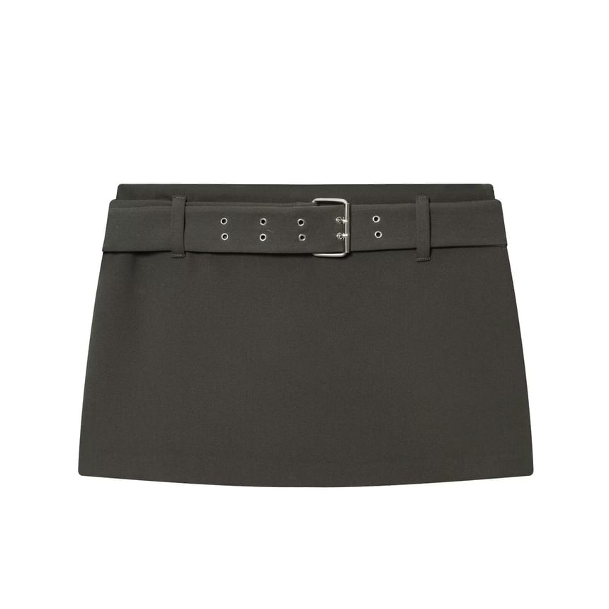 Belted Mini Pencil Skirt - Altfashion Shop