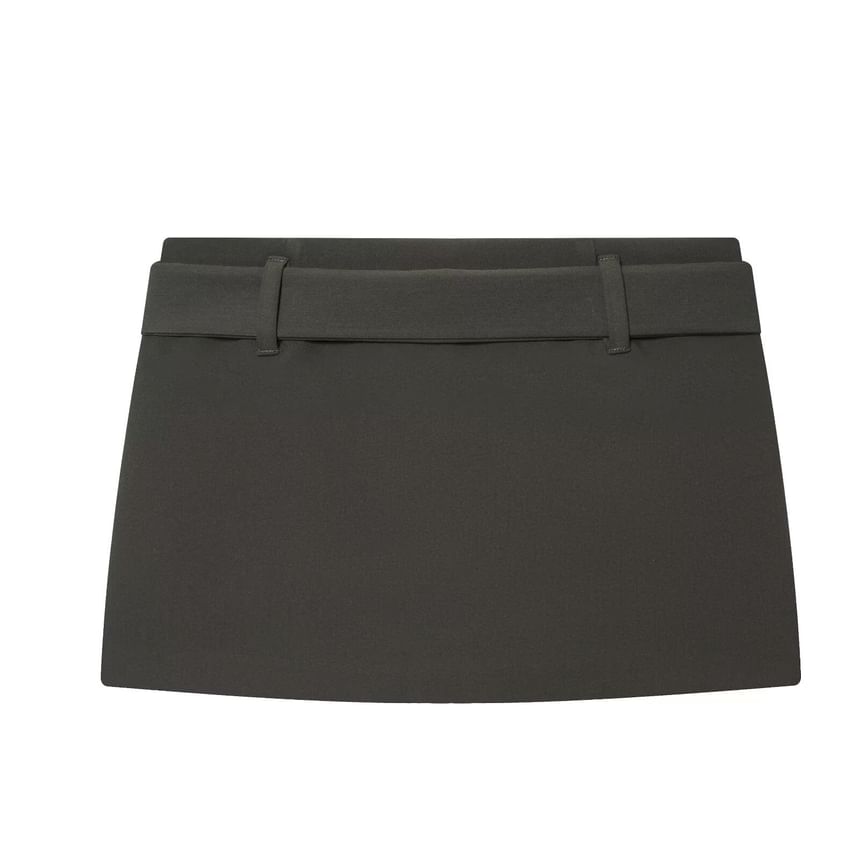 Belted Mini Pencil Skirt - Altfashion Shop