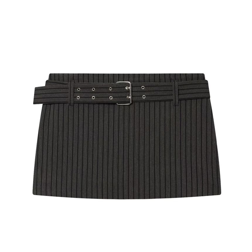 Belted Mini Pencil Skirt - Altfashion Shop