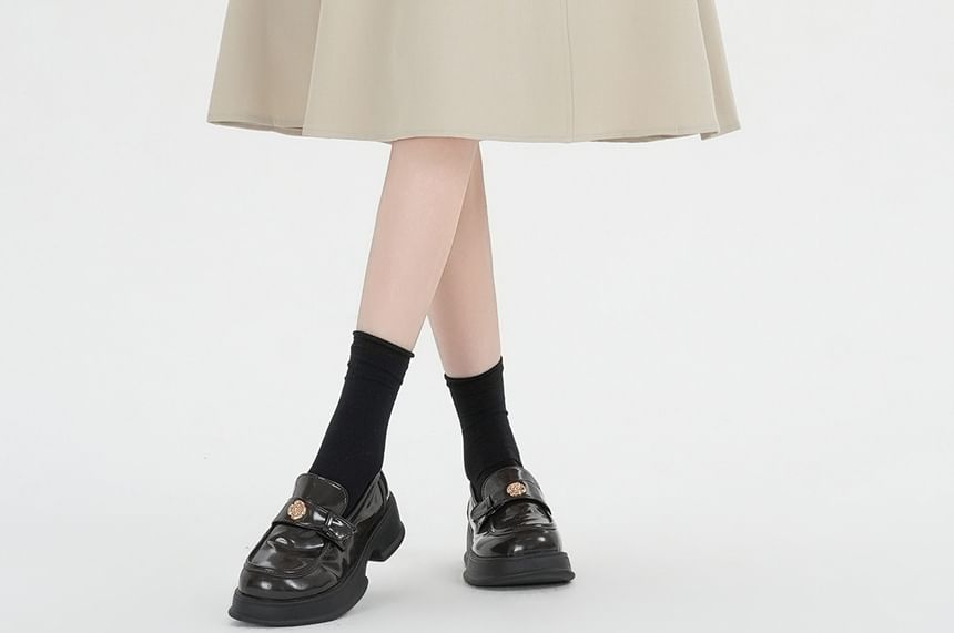 Midi A-Line Skirt with Belt Set - Altfashion Shop
