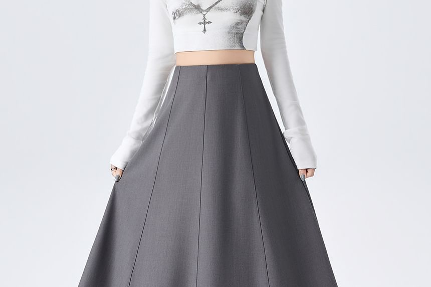 Panel Maxi A-Line Skirt - Altfashion Shop