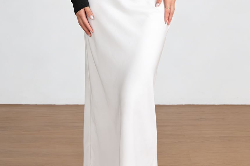 Ribbed Off-Shoulder Lace Top with Long Sleeves