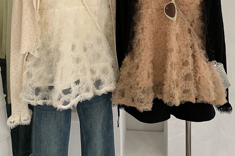 Square Neck Lace Camisole Top