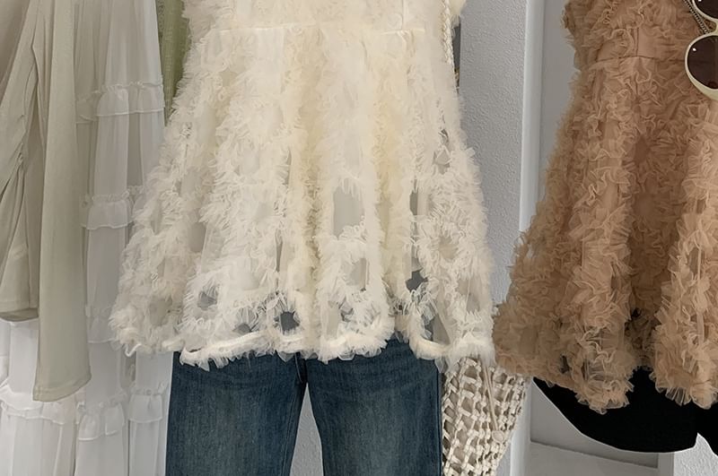 Square Neck Lace Camisole Top