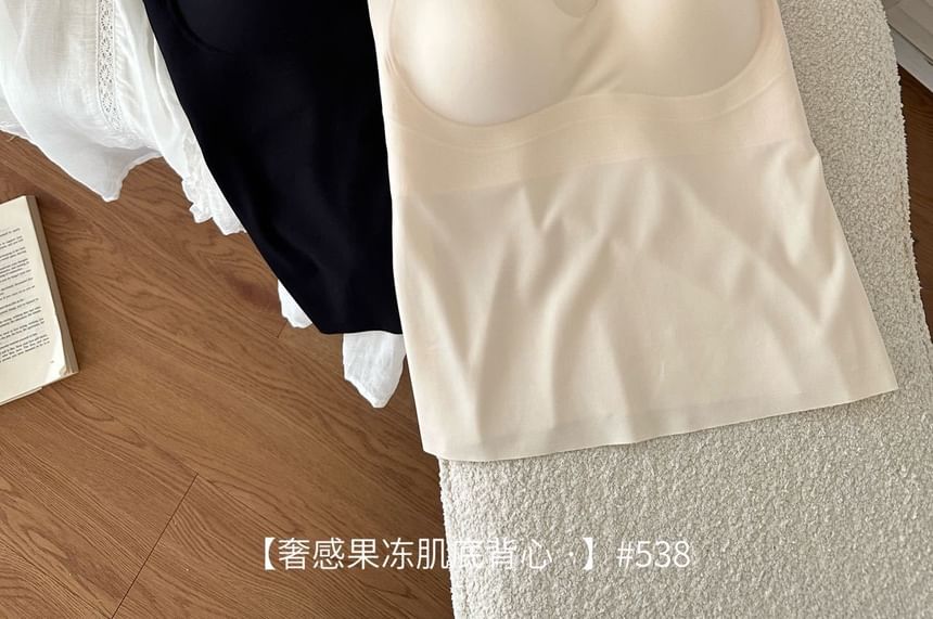V-Neck Lace Trim Plain Camisole Top