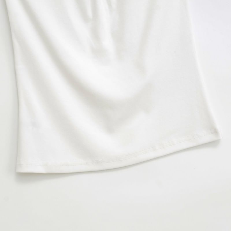 Lace Panel Crop Tube Top