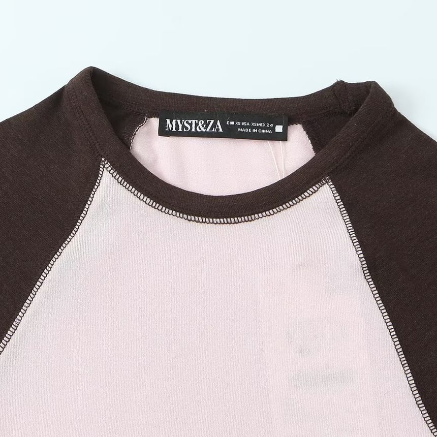 Raglan Crewneck Long Sleeve T-Shirt