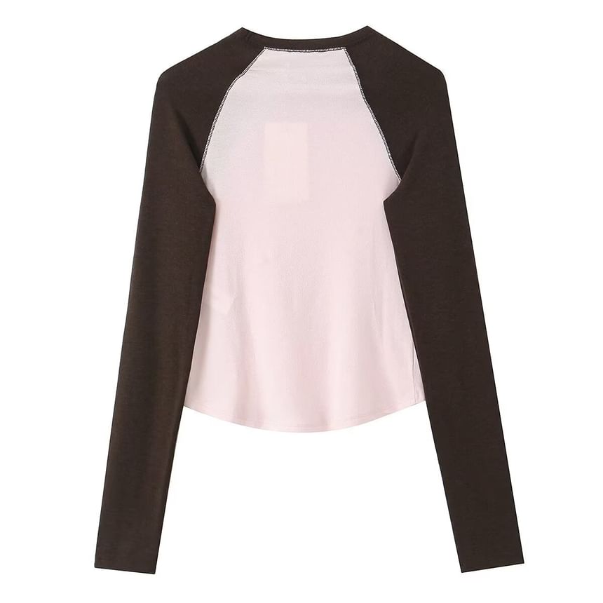 Raglan Crewneck Long Sleeve T-Shirt