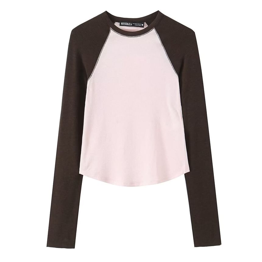 Raglan Crewneck Long Sleeve T-Shirt
